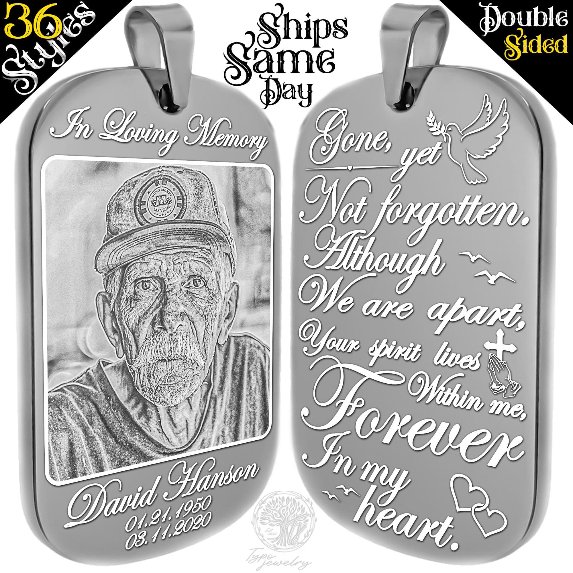 Customized Photo Jewelry for Women and Men - Memorial Pendants wisth Picture, Unique Necklaces for Cherished Memories, Stainless Steel